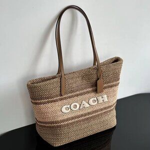 Coach Woven Tote Bag